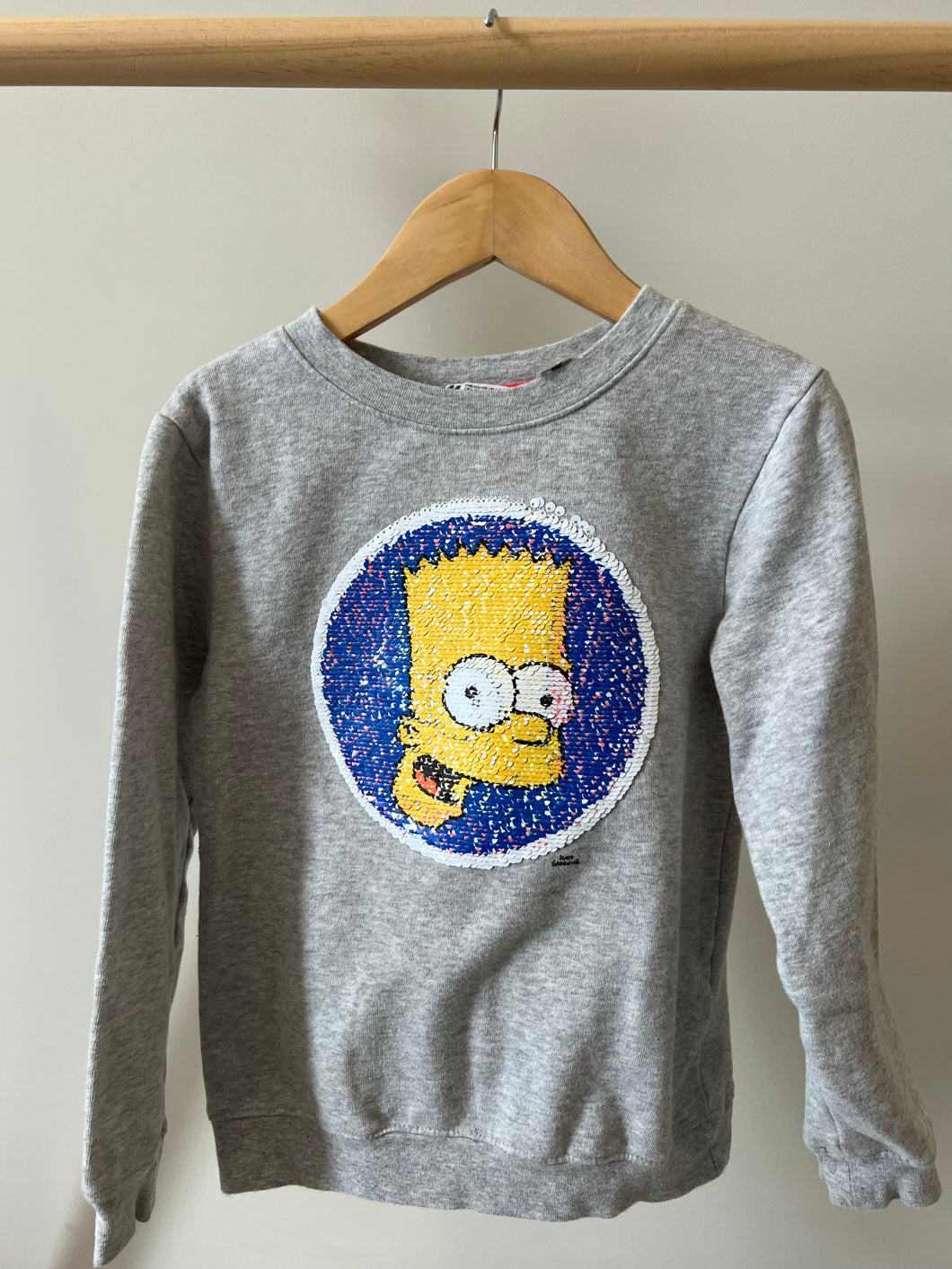 H&M Bart Flippy Crewneck 6-8Y