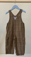 Load image into Gallery viewer, OshKosh Brown check Overalls 12M
